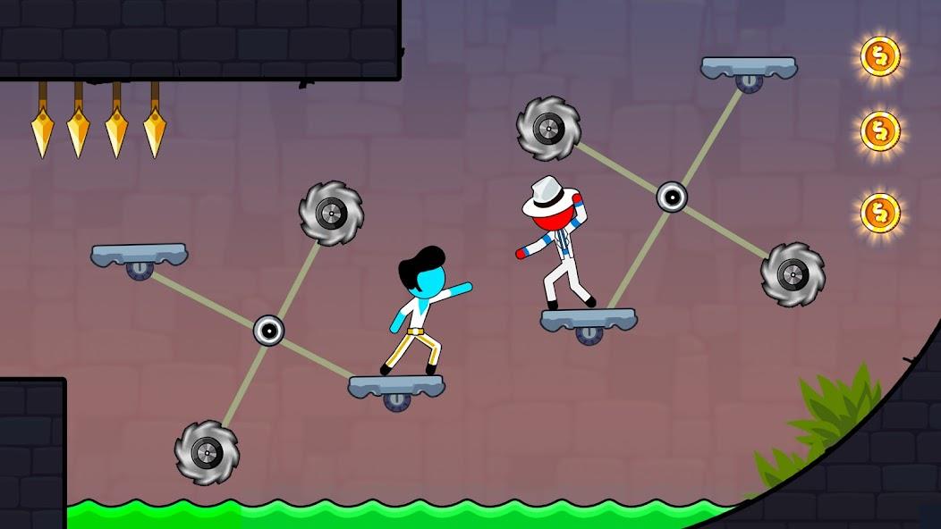 Stickman Red boy and Blue girl Mod Ekran Görüntüsü 3