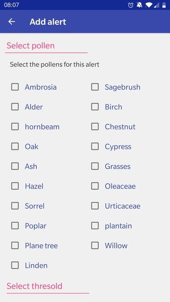 Alert Pollen Screenshot 2