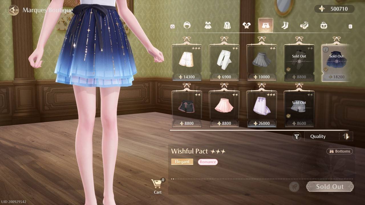 Specific Skirt Selection