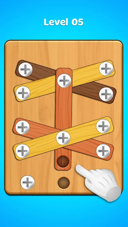 Unscrew Wood Puzzle Nut & Bolt Screenshot 1