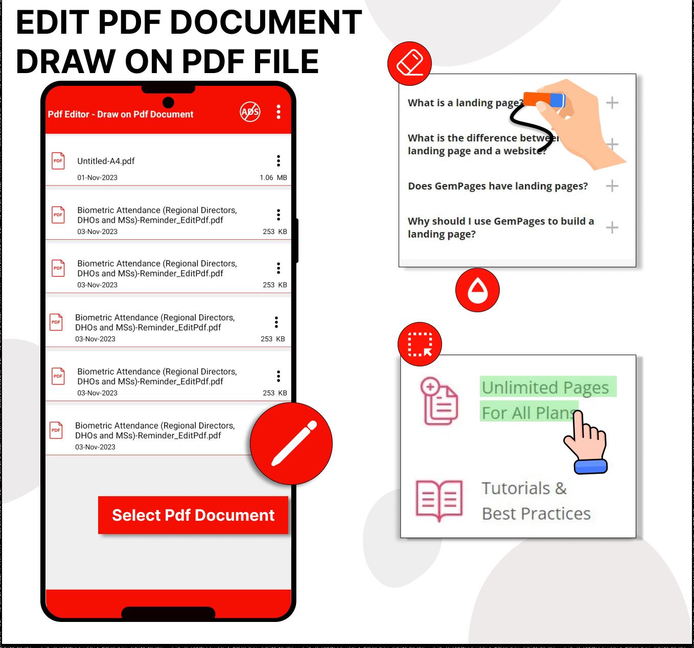 Pdf Editor - Draw on Pdf स्क्रीनशॉट 1