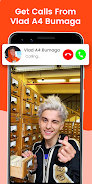 Vlad A4 Bumaga Fake Call Chat Captura de pantalla 3