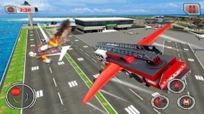 fire truck flying robot rescue Screenshot 2