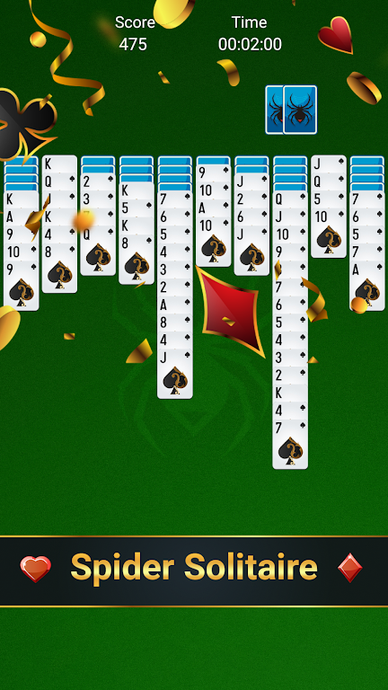 Free spider solitaire - classic solitaire スクリーンショット 1