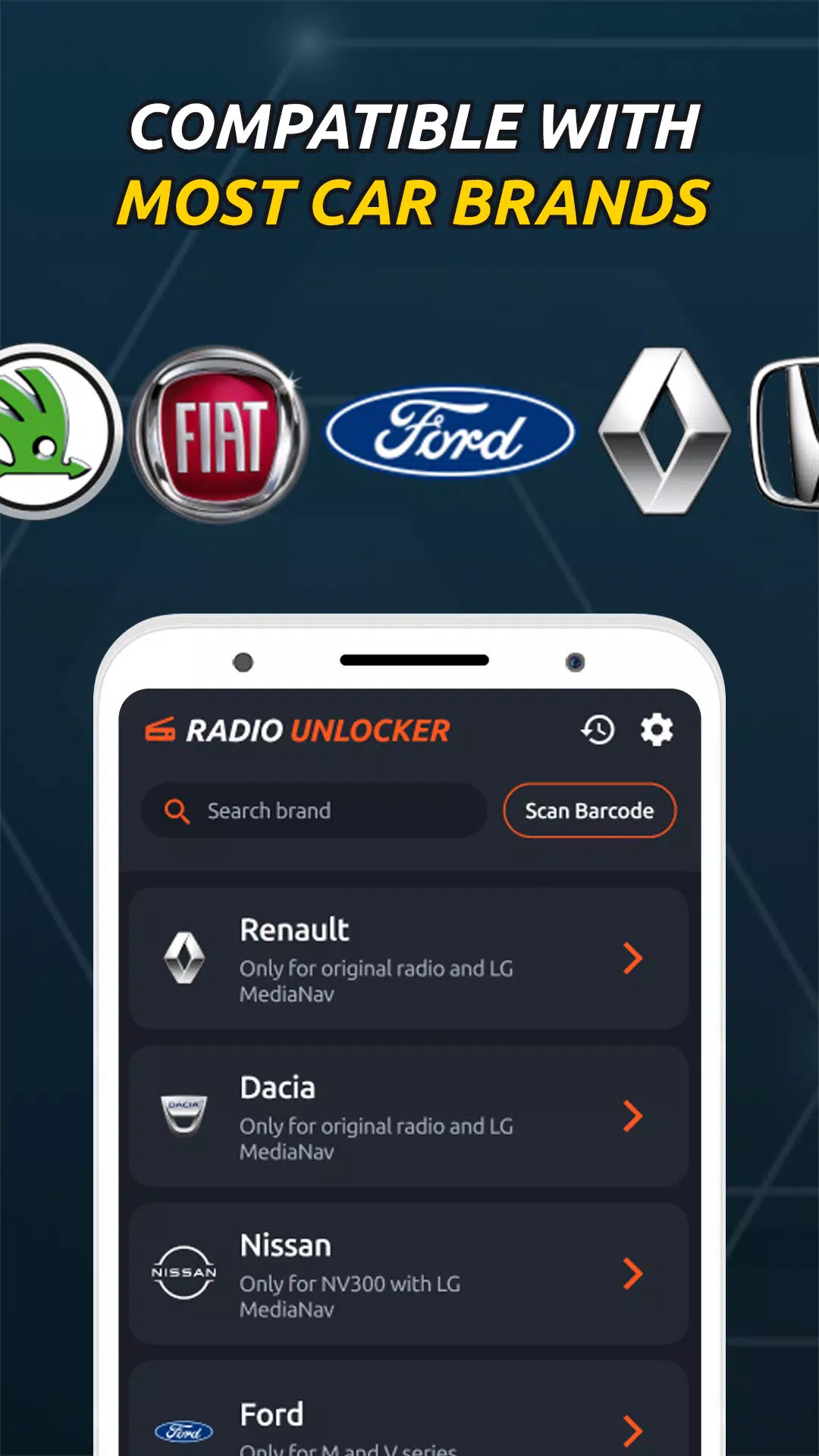 Radio Code Generator Unlocker Schermafbeelding 3