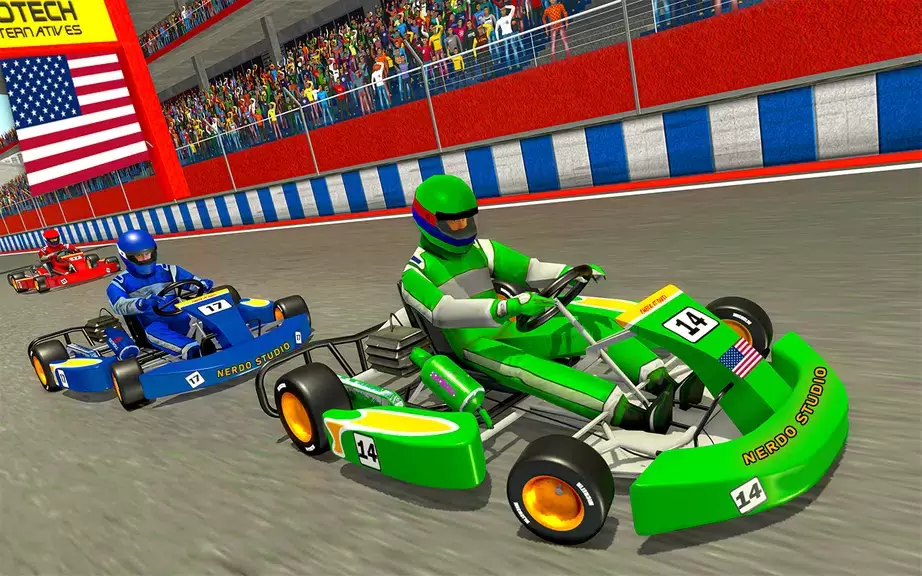 Go Kart Racing Games 3D Stunt Tangkapan skrin 1