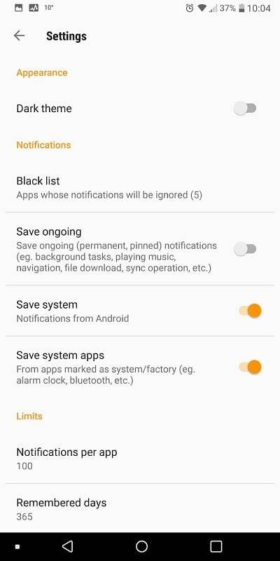 Notifications archive Ảnh chụp màn hình 3