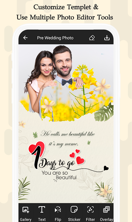 Pre Wedding Photo Editor Captura de pantalla 3