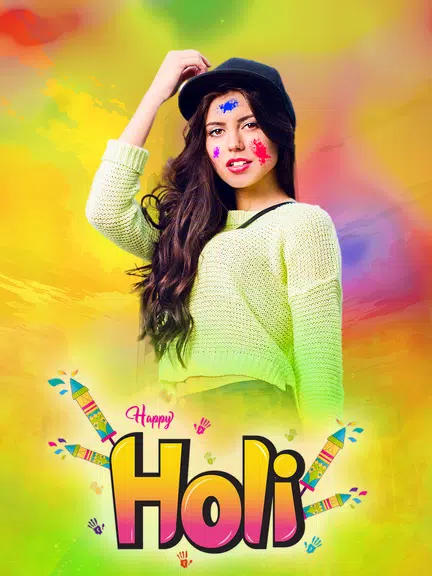 Happy Holi Video Maker Скриншот 4