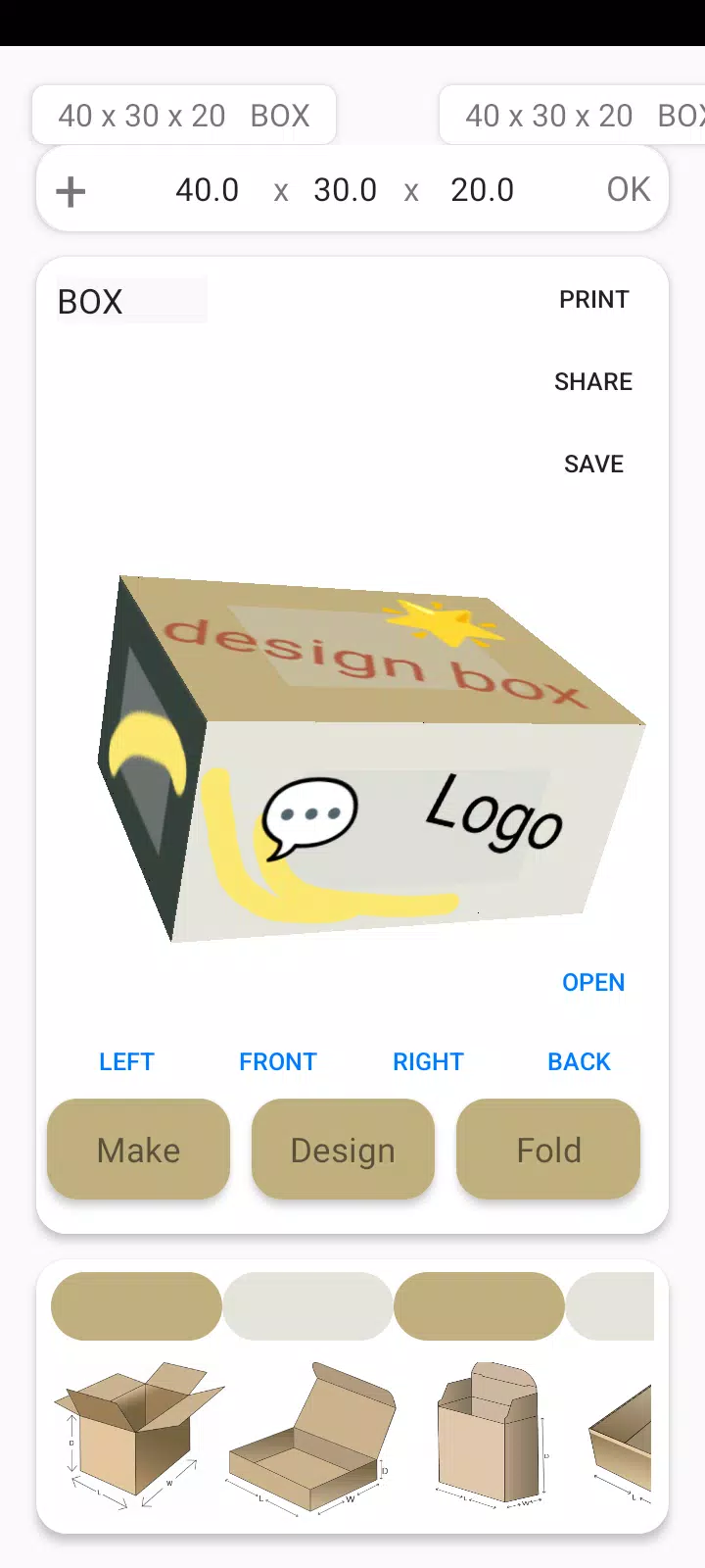 Box Maker Template Creator Pro Captura de pantalla 2