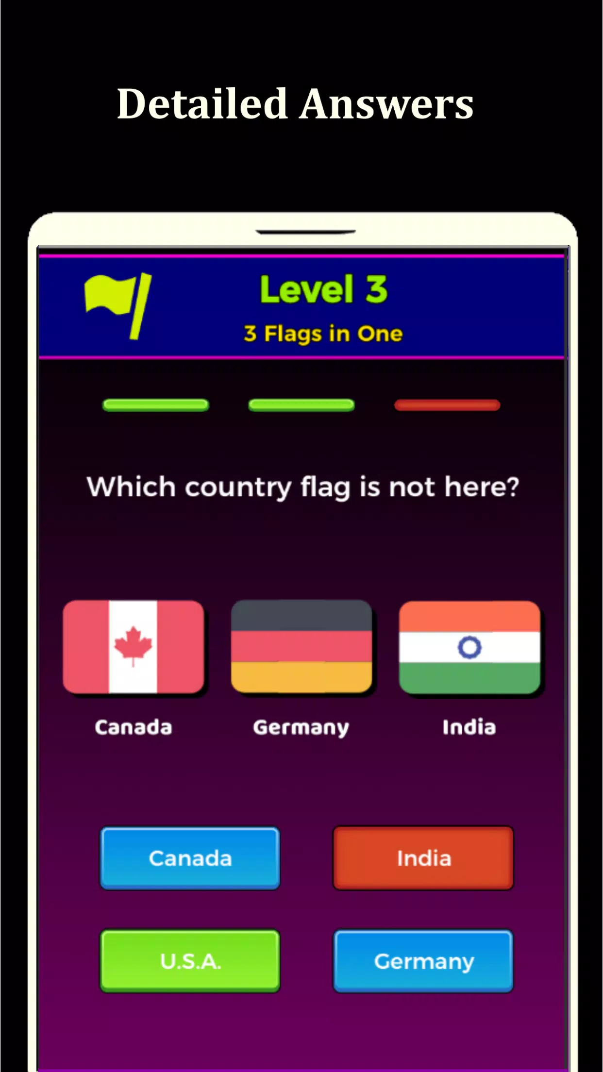 World Flags Quiz Game Screenshot 2