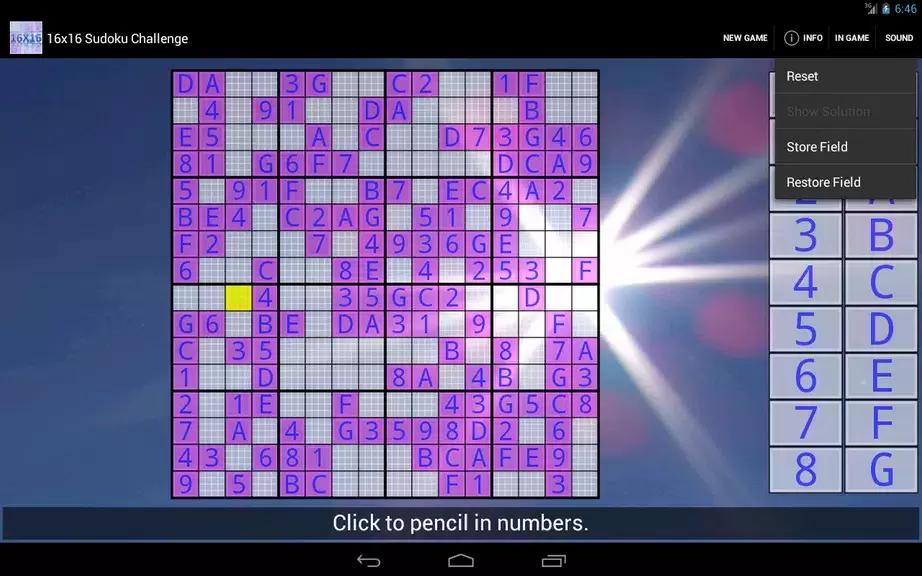 16x16 Sudoku Challenge HD Скриншот 4