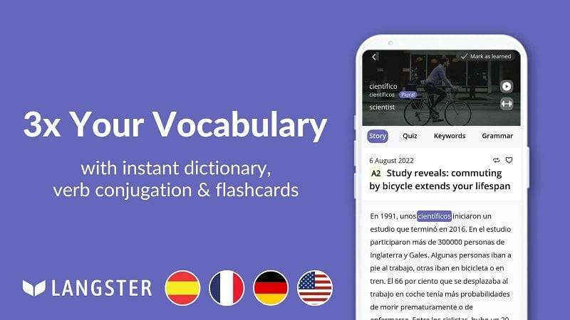 Learn Languages with Langster Capture d'écran 2