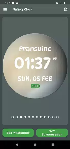 Galaxy Clock Live Wallpapers应用截图第4张