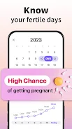 Schermata Ovulation & Period Tracker 2