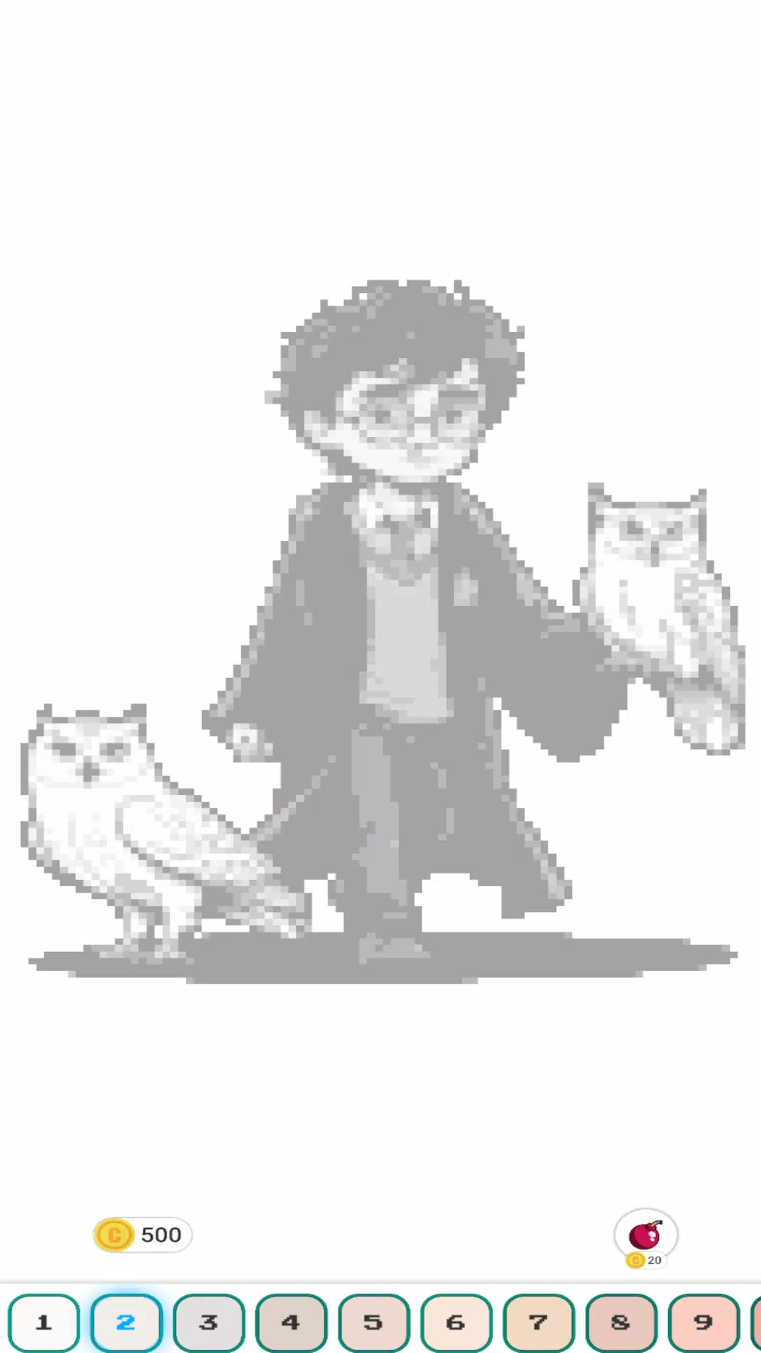 Hogwart Cartoon Pixel Art ဖန်သားပြင်ဓာတ်ပုံ 1