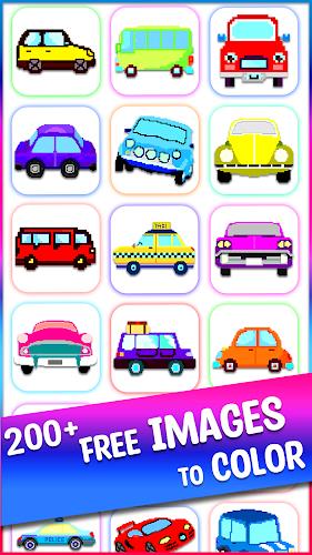 Cars Pixel Art Color by Number Ảnh chụp màn hình 3