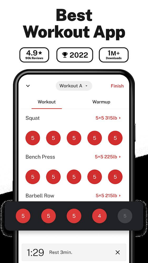 StrongLifts Weight Lifting Log Mod ภาพหน้าจอ 1