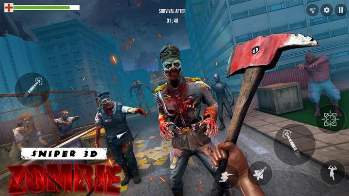 Sniper 3D Zombie: War Shooting Скриншот 4