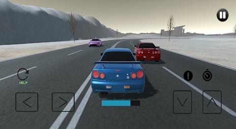 Driving Skyline R34 Drift Car Captura de tela 3