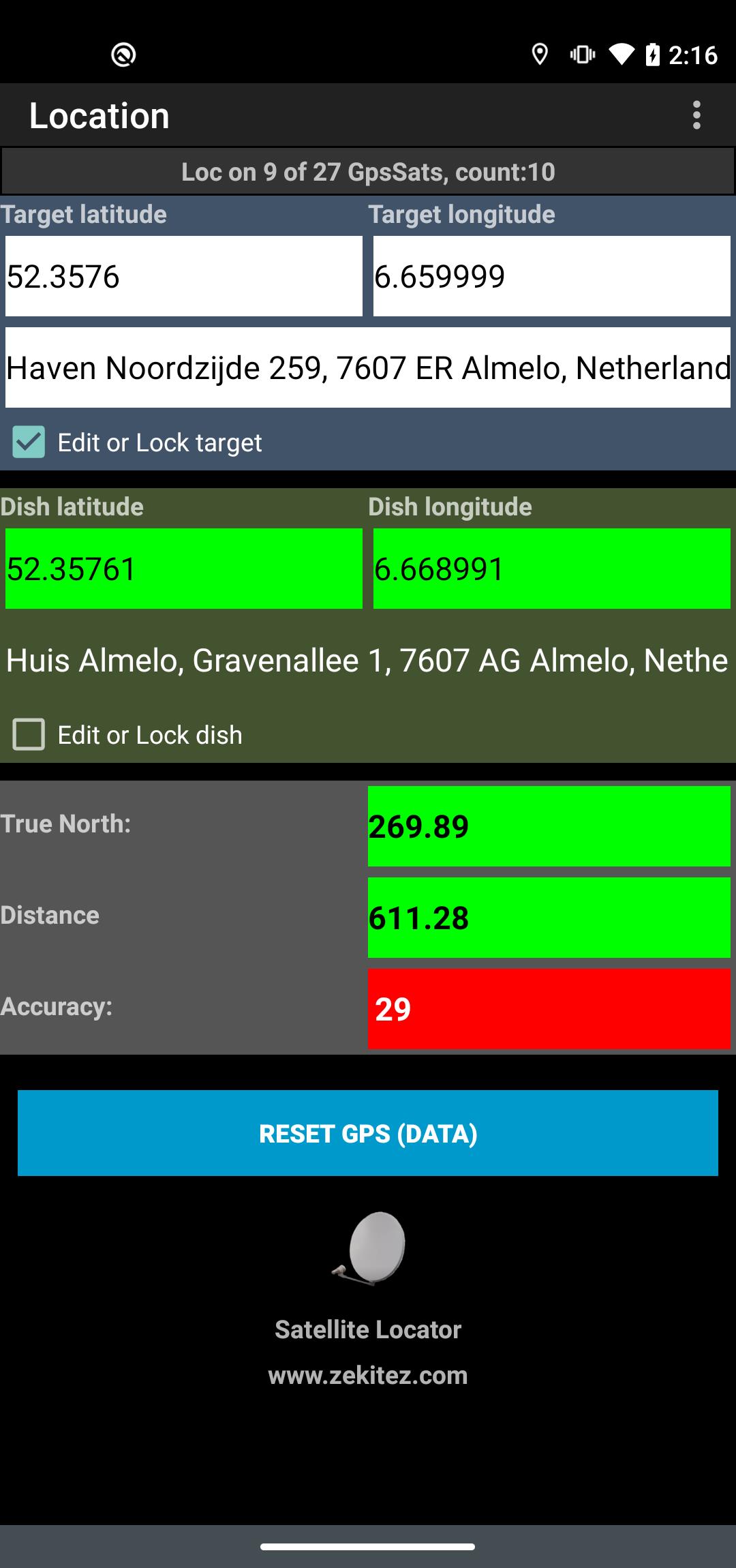 Satellite Locator Schermafbeelding 3