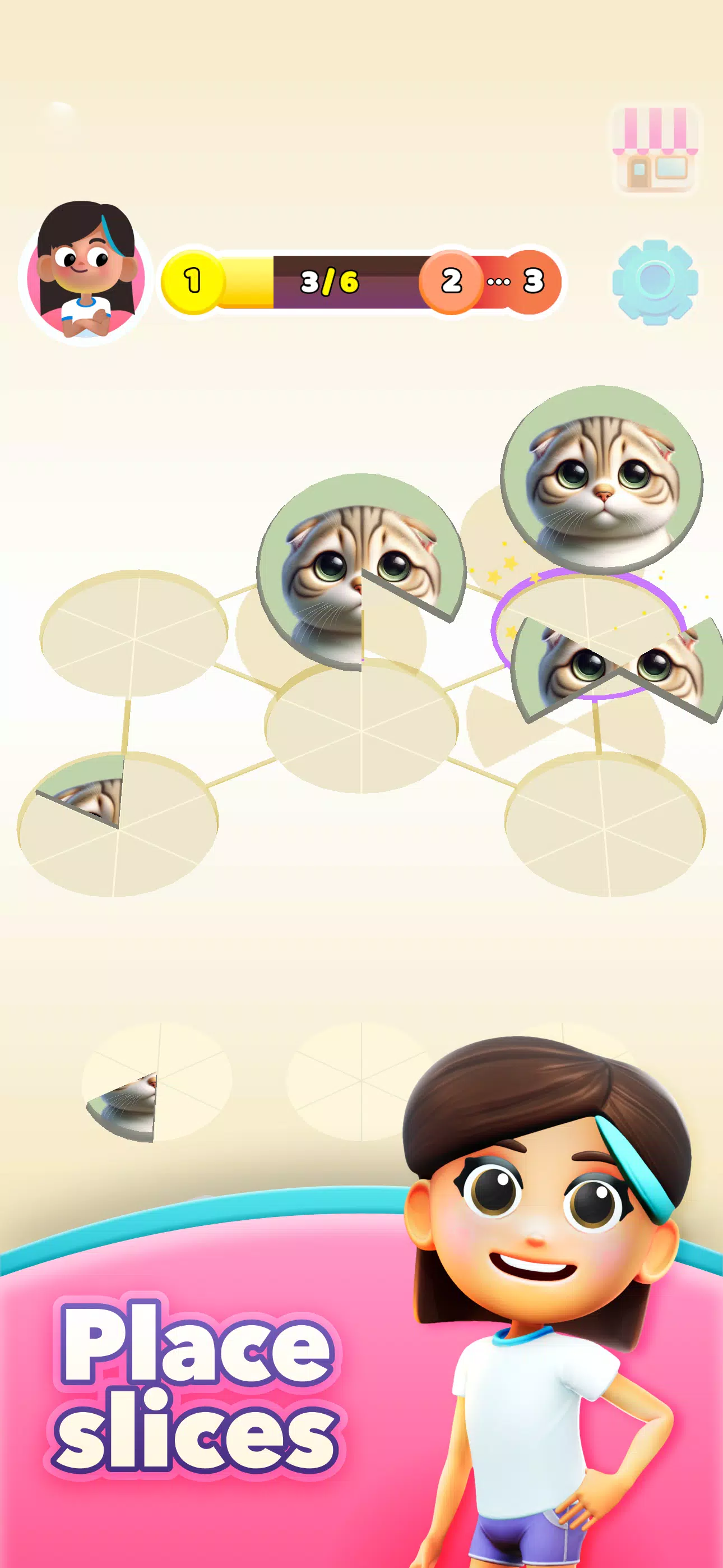 Mia's Slices: Art Puzzle Game Screenshot 1