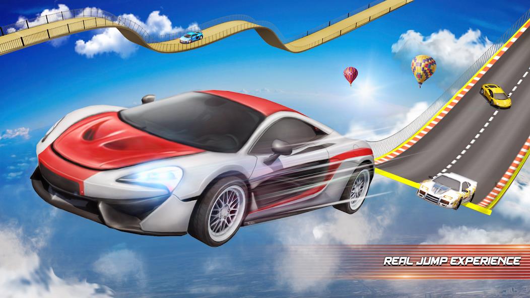 Mega Ramp Car Racing Master 3D Mod Schermafbeelding 1