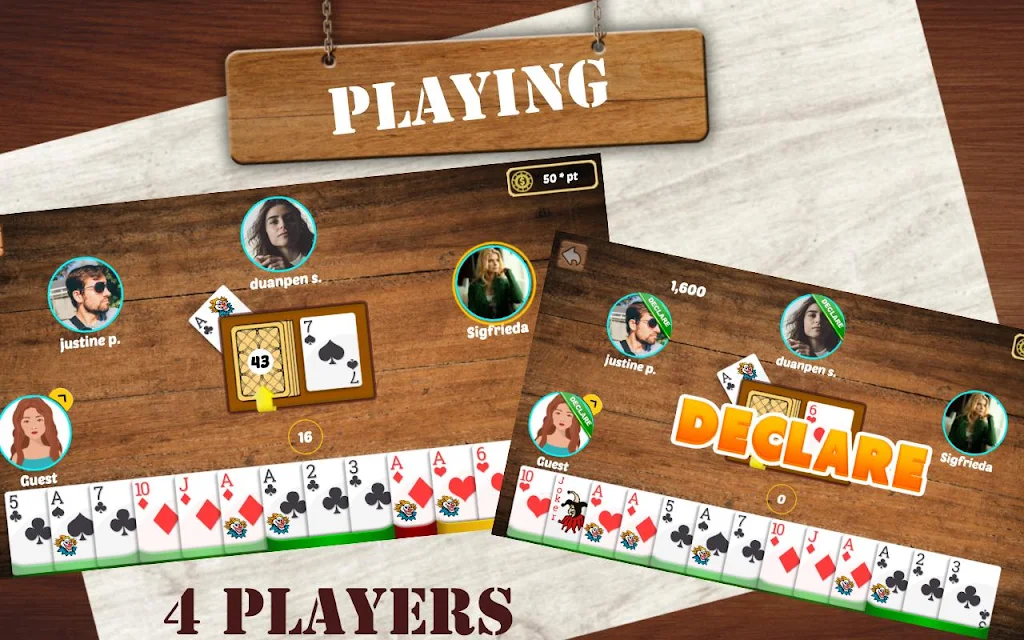 Indian Rummy: Play Original Circle Free Card Game Captura de tela 3