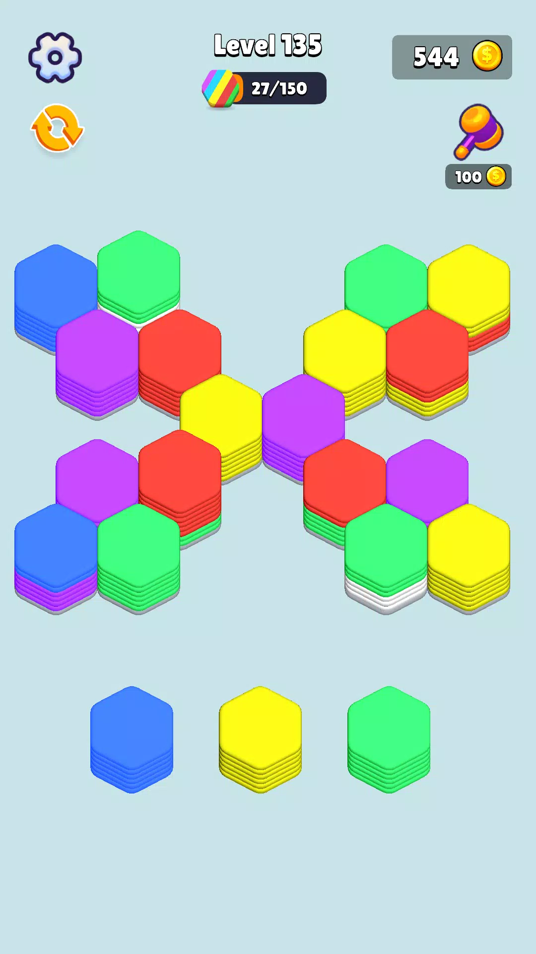 Stack Hexa Sort: Puzzle Match Ekran Görüntüsü 4