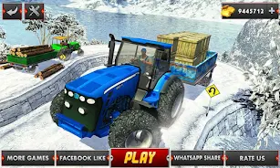 Farm Tractor Cargo Driving Sim Ekran Görüntüsü 1