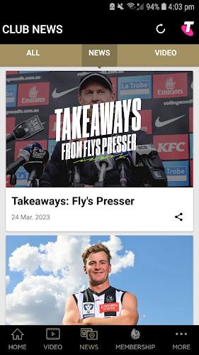 Collingwood Official App স্ক্রিনশট 2