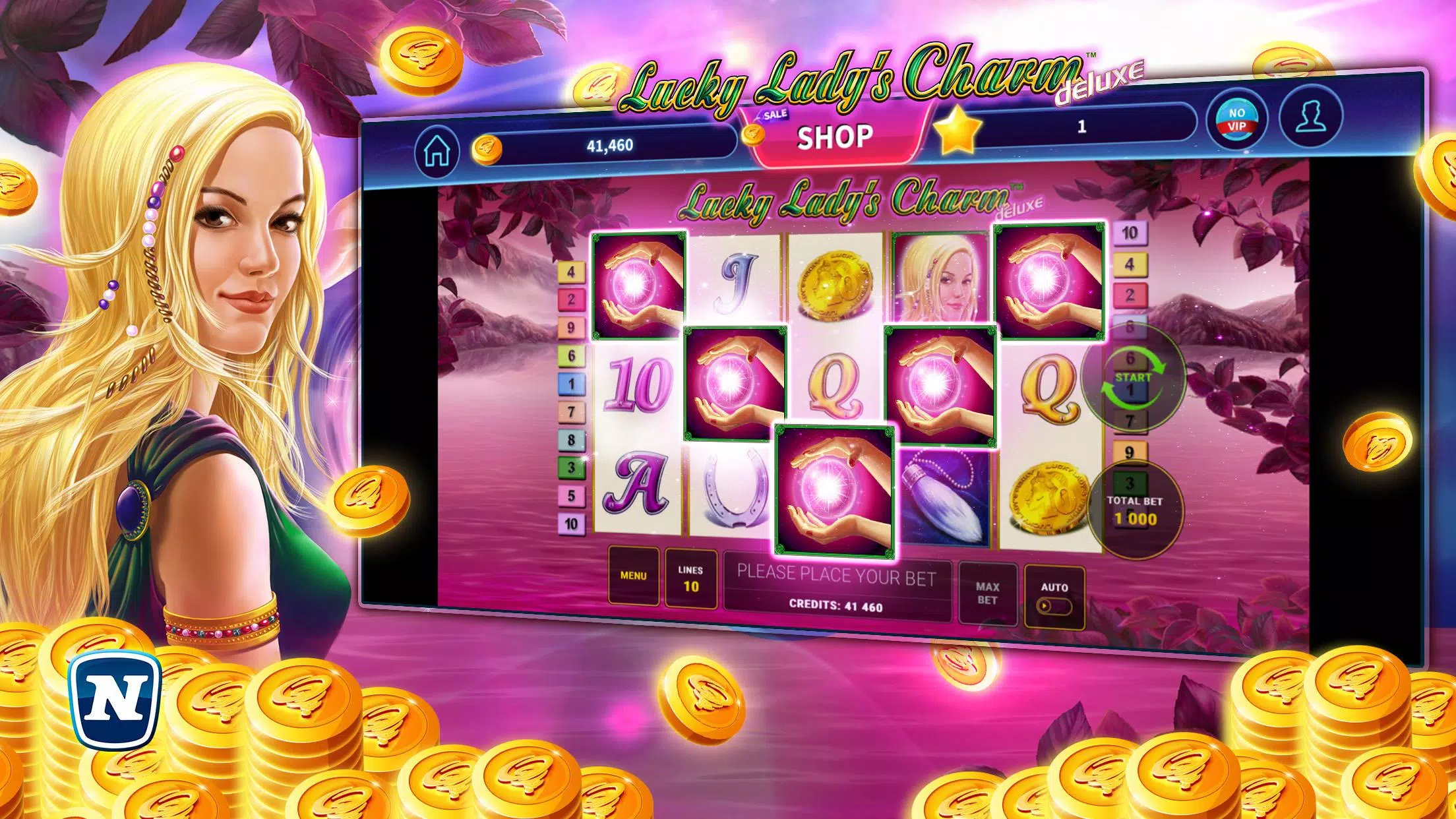 Lucky Lady's Charm Deluxe Slot ဖန်သားပြင်ဓာတ်ပုံ 1