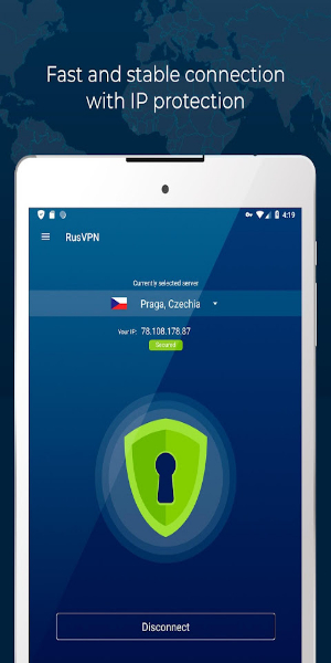 Fast VPN proxy servers with no logs - RUSVPN Screenshot 2