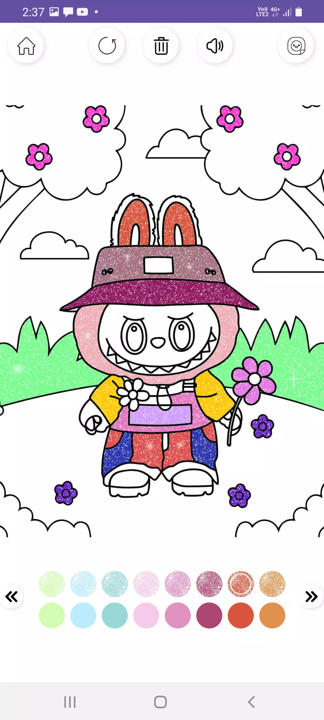 Labubu Glitter Coloring Screenshot 4