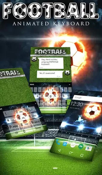 Football Keyboard & Wallpaper Captura de pantalla 1