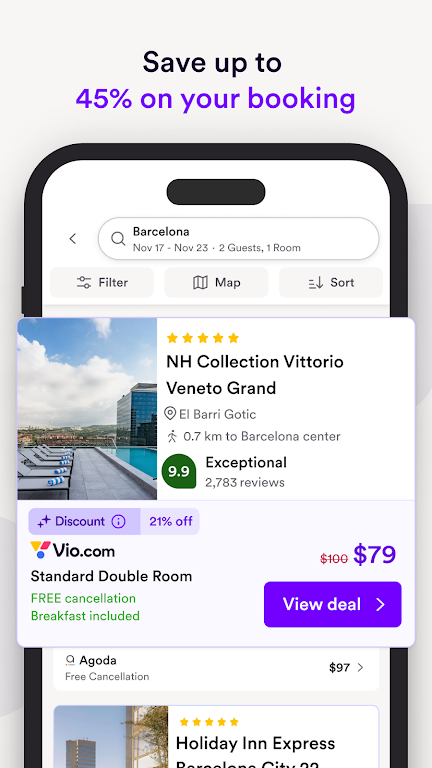 Vio.com: Hotels & travel deals Ảnh chụp màn hình 2