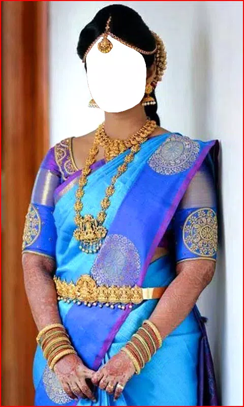 South Indian Women Saree Photo ဖန်သားပြင်ဓာတ်ပုံ 2