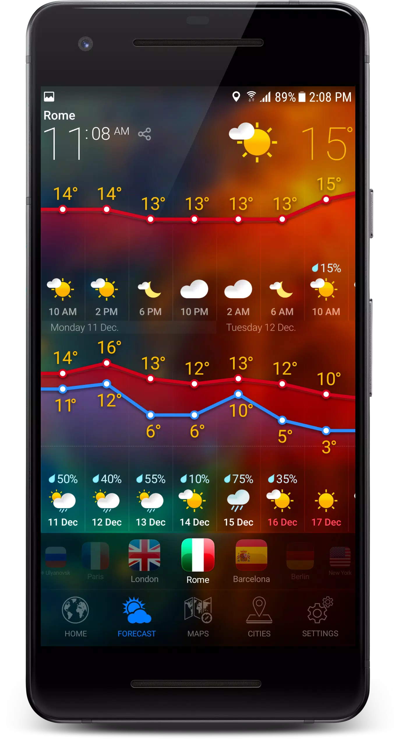 3D EARTH PRO - local forecast Captura de pantalla 4