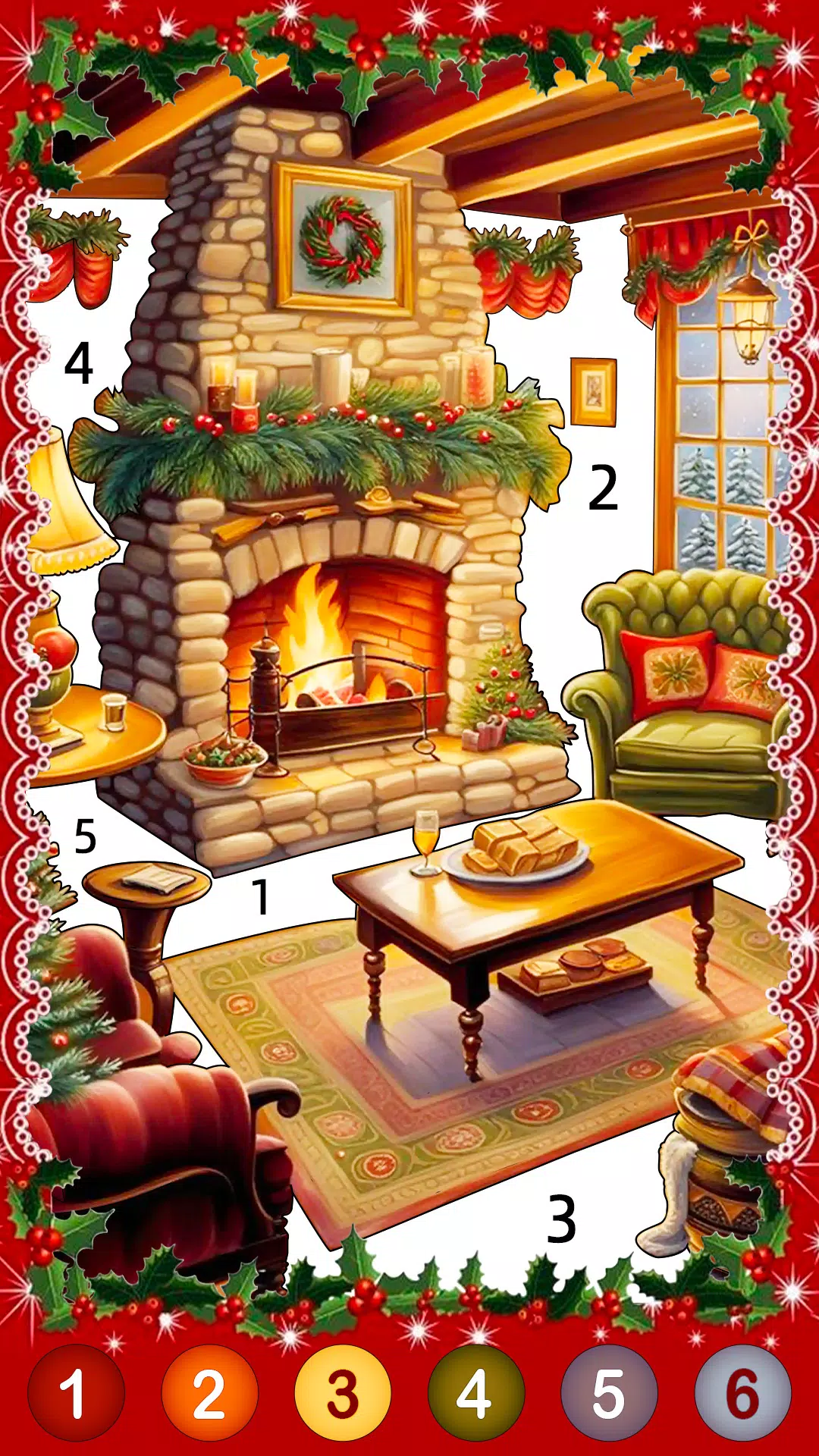 Christmas Game Color by number Screenshot 4