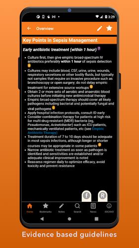 Sepsis Clinical Guide Screenshot 2