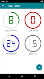 Schermata Multi Timer: concurrent timers 1