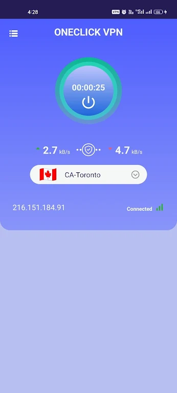 OneClick VPN - Turbo VPN App 스크린샷 3