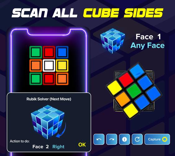 Rubik's Cube Puzzle Solver app Screenshot 2