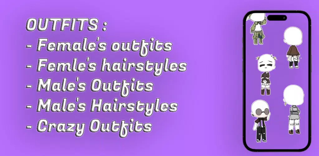 Gacha Outfits and Hairstyles 스크린샷 4