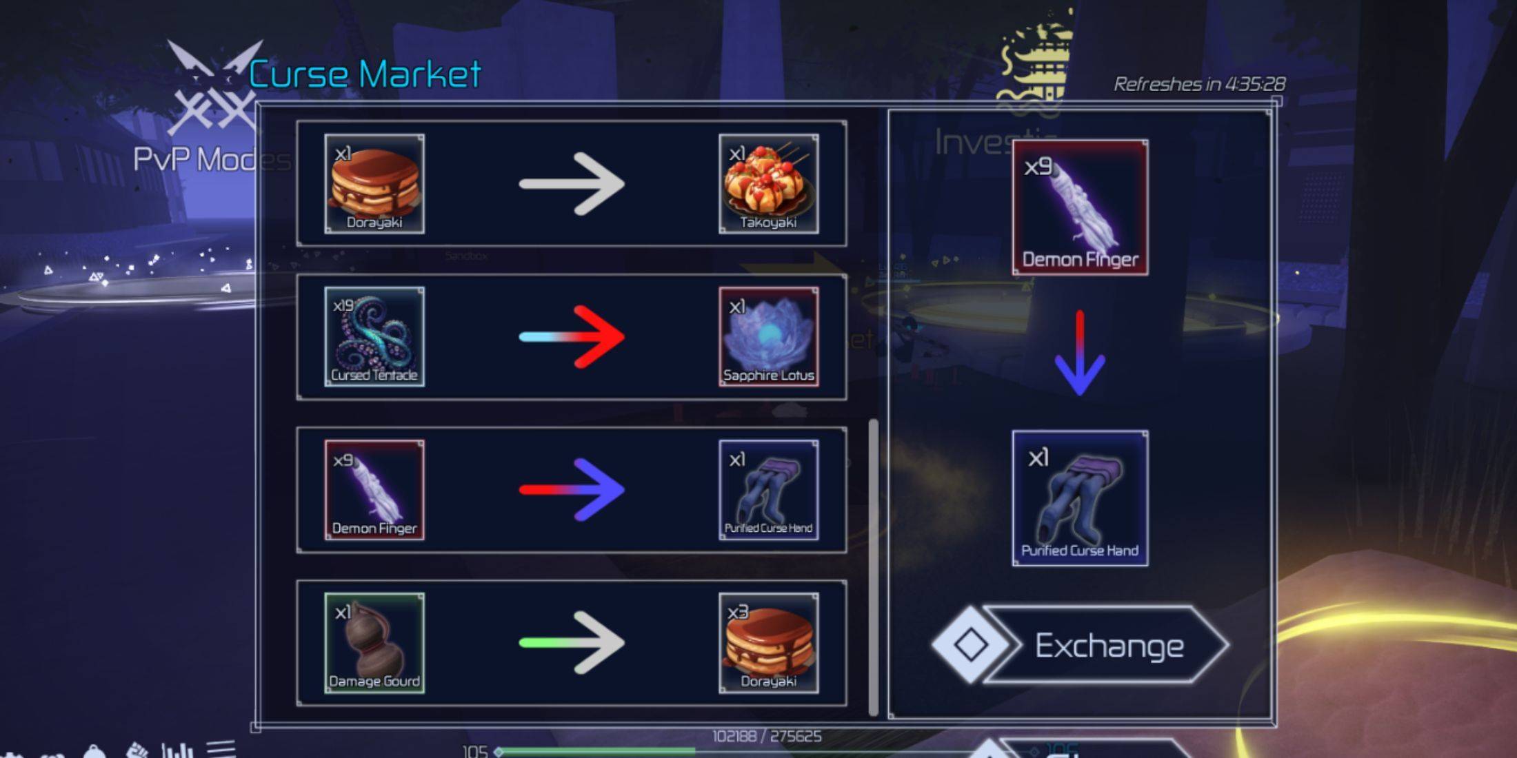 Jujutsu Infinite item drop