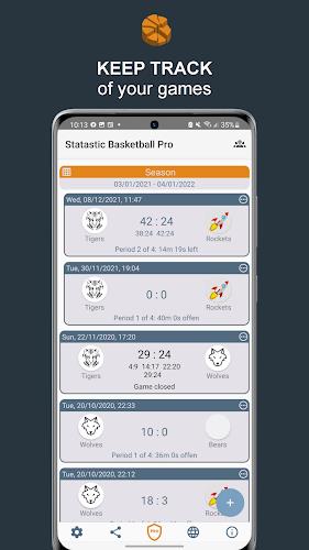 Statastic Basketball Tracker स्क्रीनशॉट 3