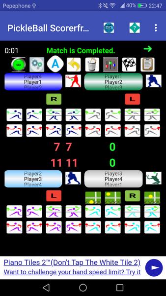 PickleBall Scorer plus online Radio, play music/vi Captura de tela 4