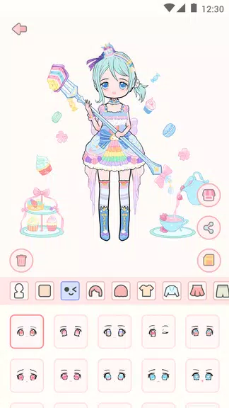 Cute live star:dress up avatar Captura de pantalla 2