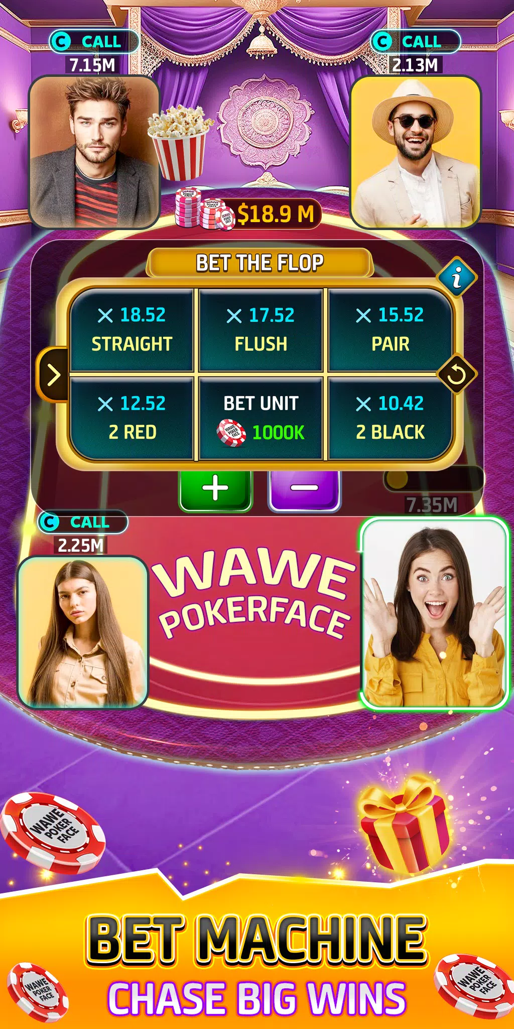 Wawe Poker Face - Holdem Poker 스크린샷 2