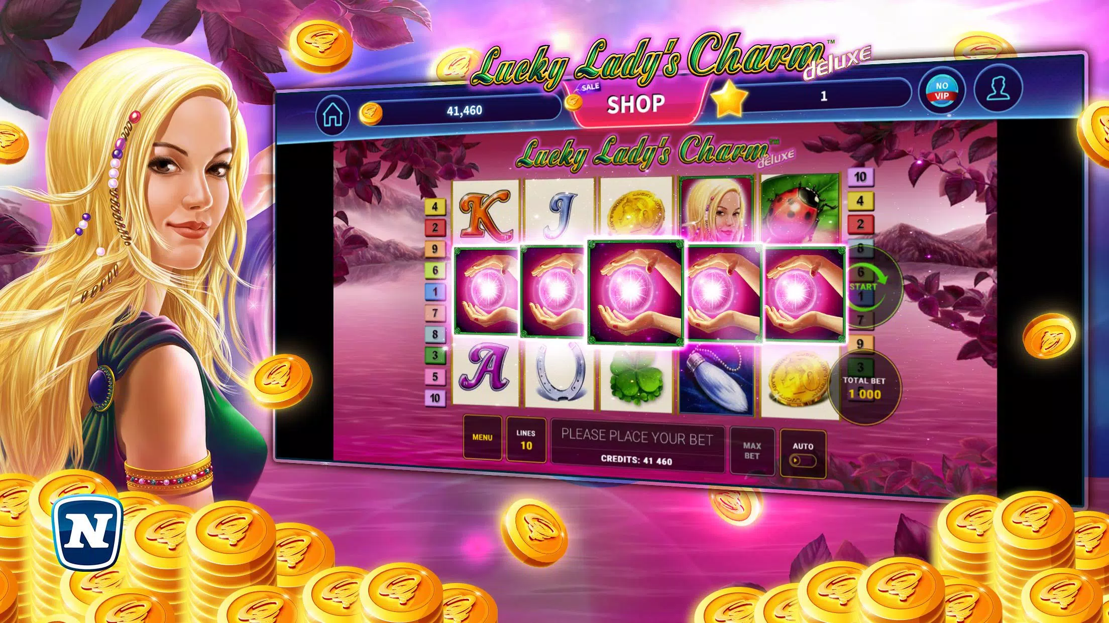 Lucky Lady's Charm Deluxe Slot ဖန်သားပြင်ဓာတ်ပုံ 3